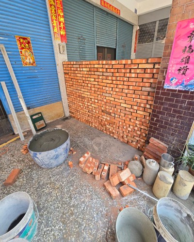 高雄圍牆工程, 高雄隔間牆施作, 高雄磚牆隔間, 高雄騎樓泥作工程, 高雄泥作工, 高雄泥作師傅