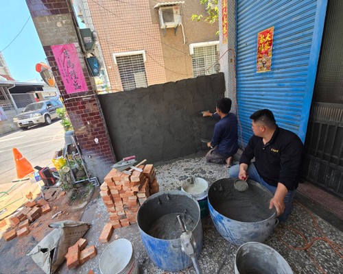 高雄圍牆工程, 高雄圍牆抿石, 高雄隔間牆施作, 高雄磚牆隔間, 高雄騎樓泥作工程, 高雄泥作工, 高雄泥作師傅